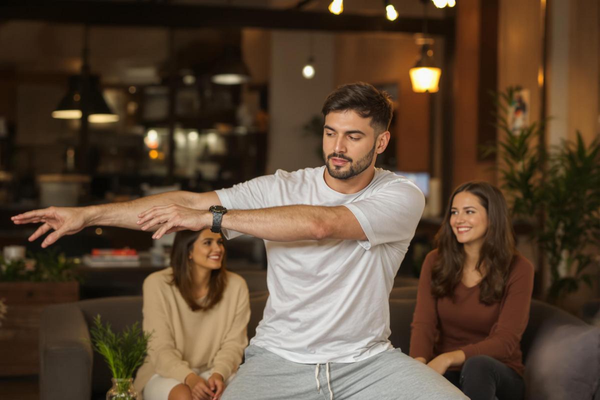 Pourquoi un homme s'étire-t-il devant une femme ?